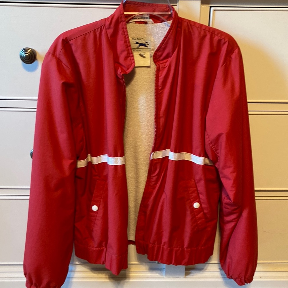 vintage red windbreaker